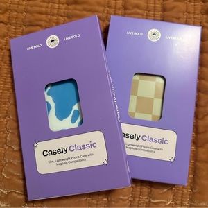 Casely Cases- Checkered & Blue Cow Bundle